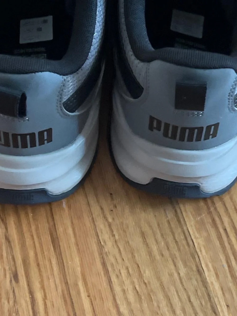 Puma Men’s Gray Sneakers with Orange Logo